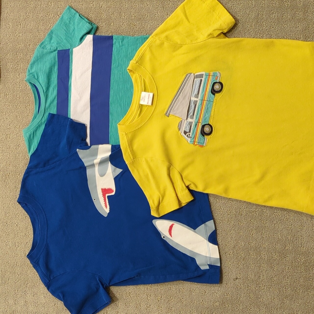 Lot of 3 Boys 6-7 tee shirts Hanna Andersson and Boden